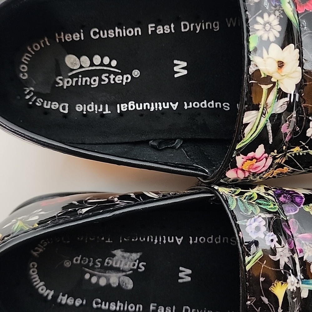 Spring Step floral sz 6 comfortable slip on clogs. Hippie, Boho, Trendy, cute - Picture 7 of 9